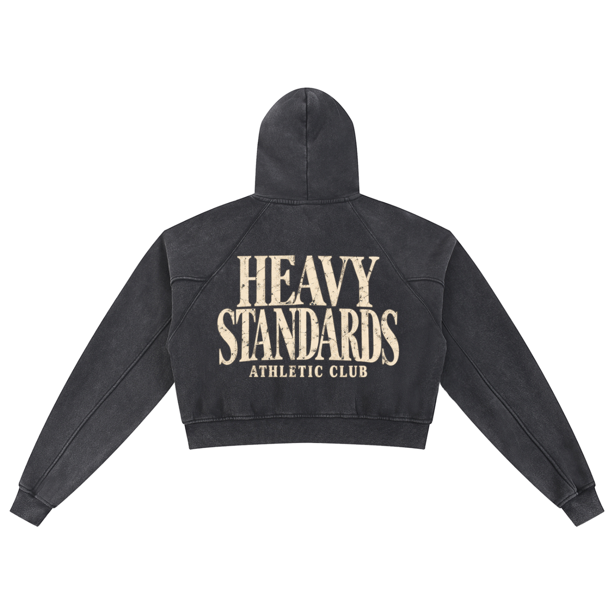 Heavy Standards — Women's Snow-Wash Cropped Hoodie