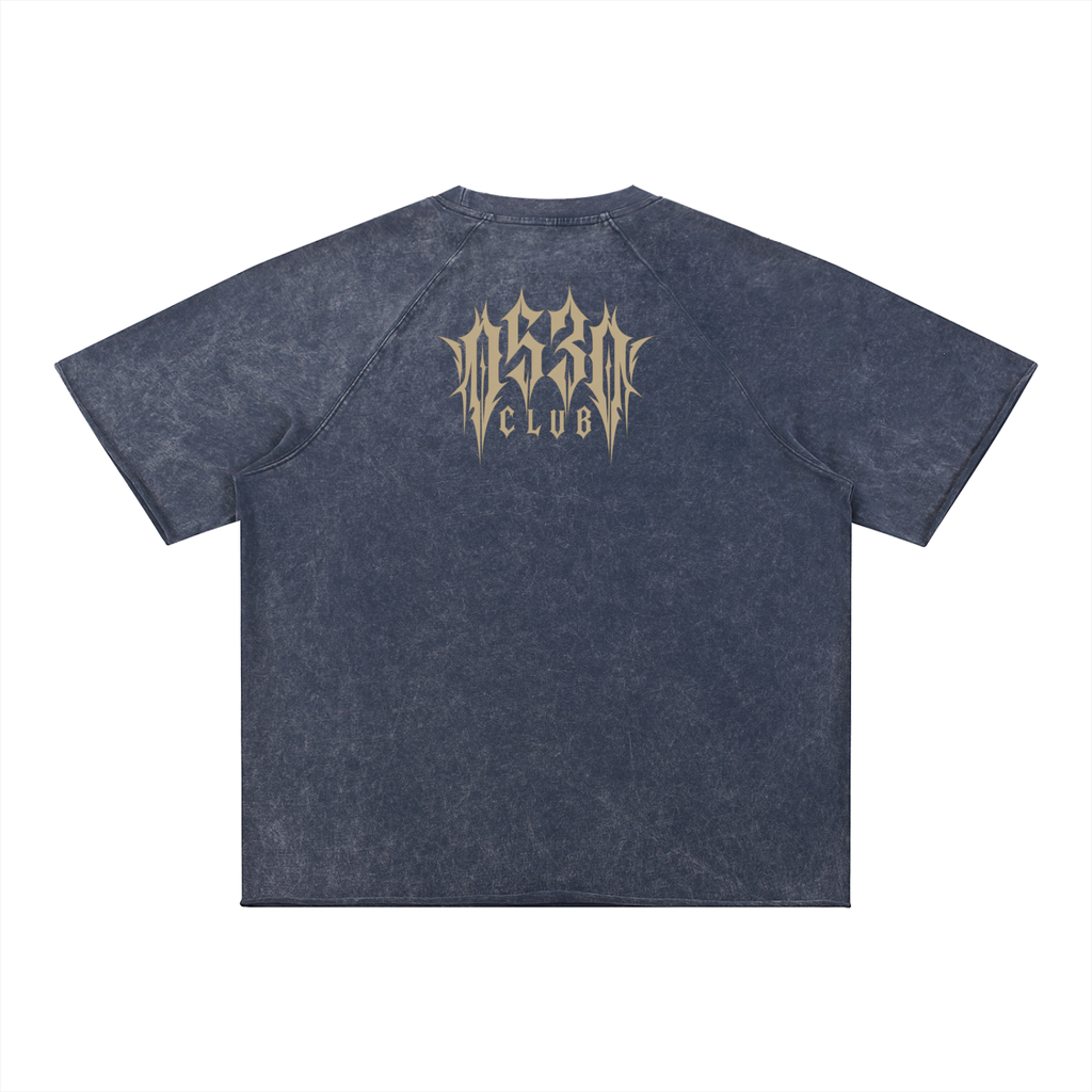 0530 Athletic Club — Mineral-Wash Raw-Edge Tee