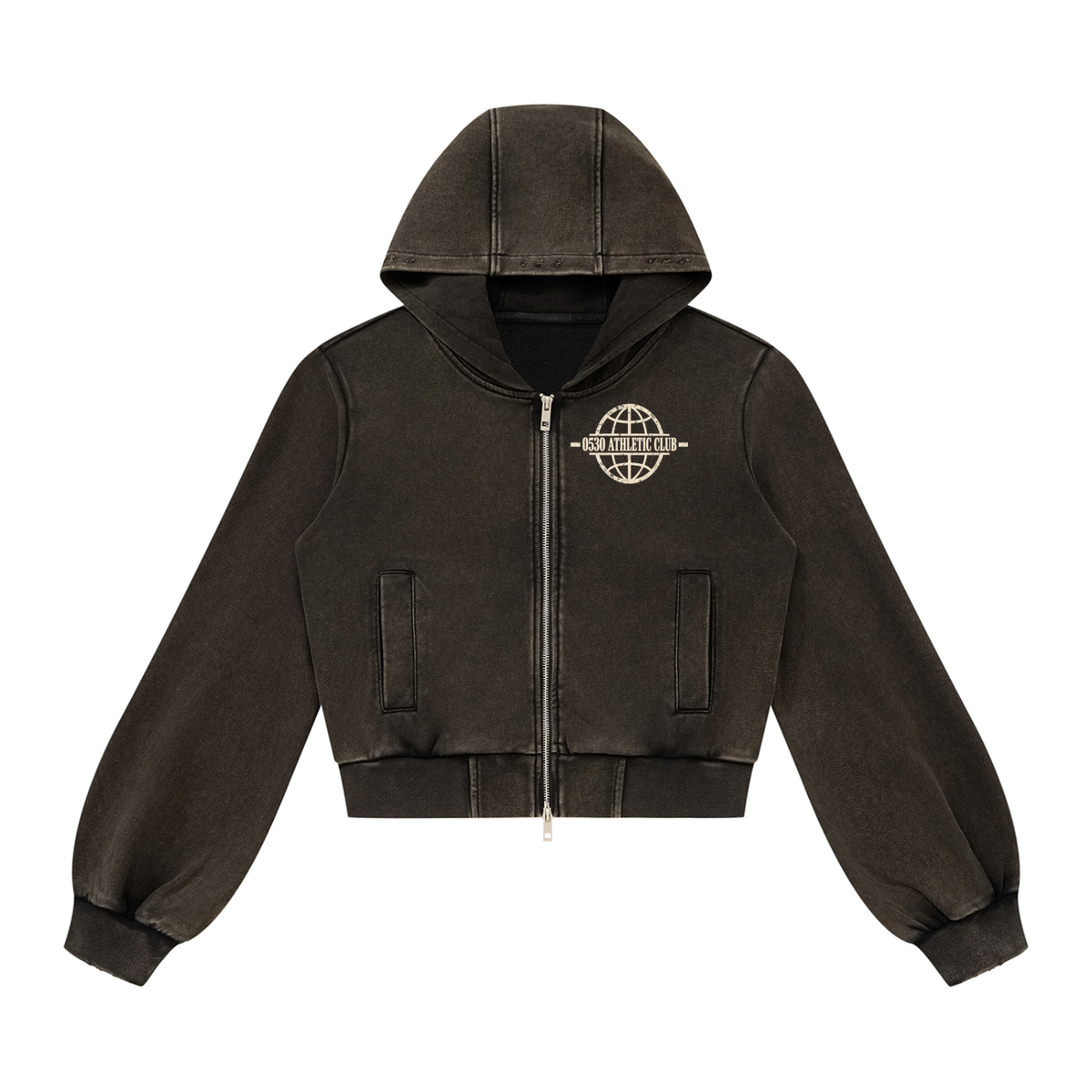 Heavy Standards — Women's Cropped Zip Hoodie