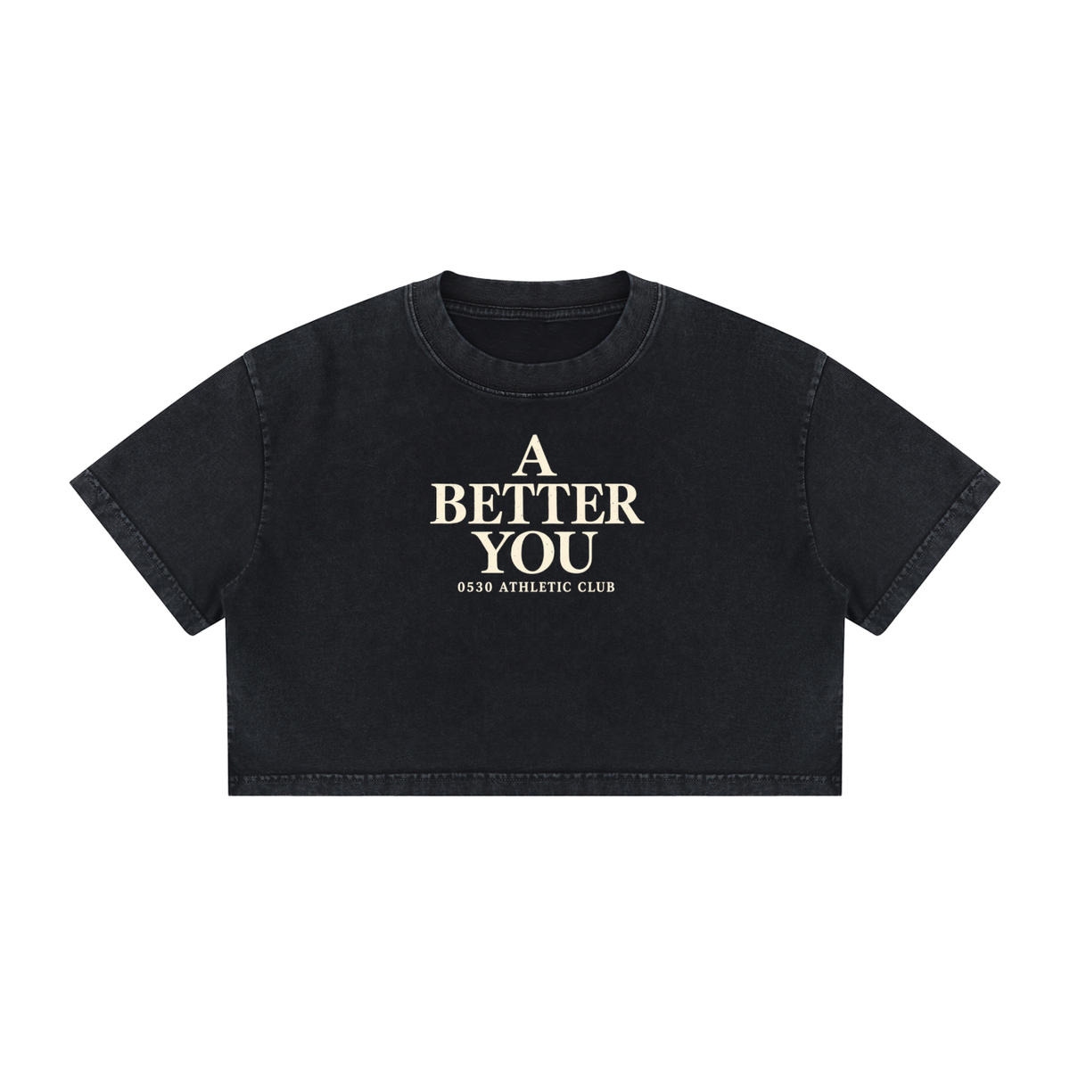 A Better You — Women's Mineral-Wash Crop Tee