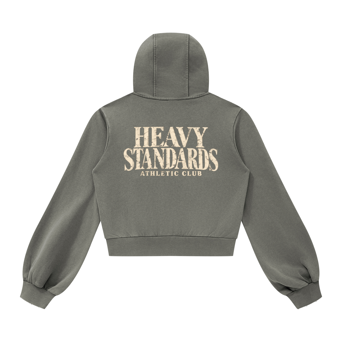 Heavy Standards — Women's Cropped Zip Hoodie