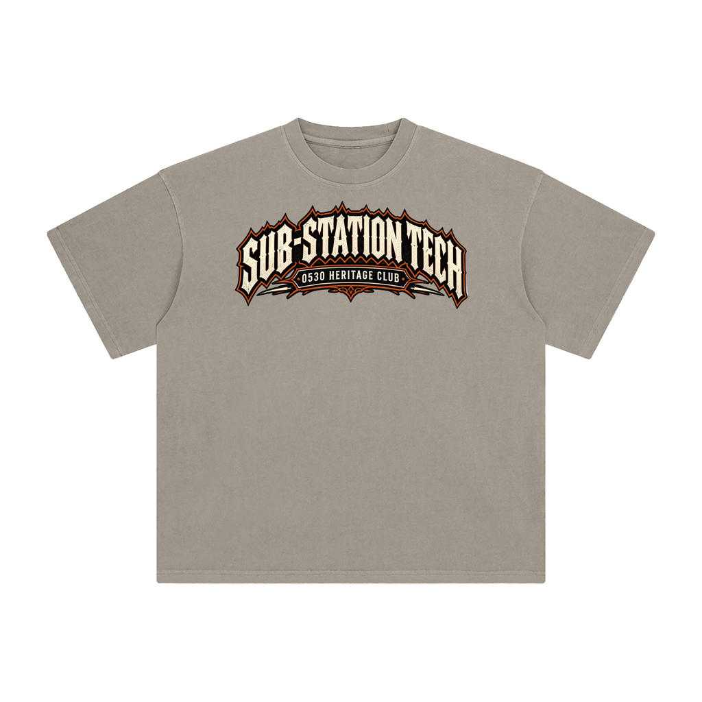 0530 Heritage Club — Substation Tech Enzyme-Washed Tee