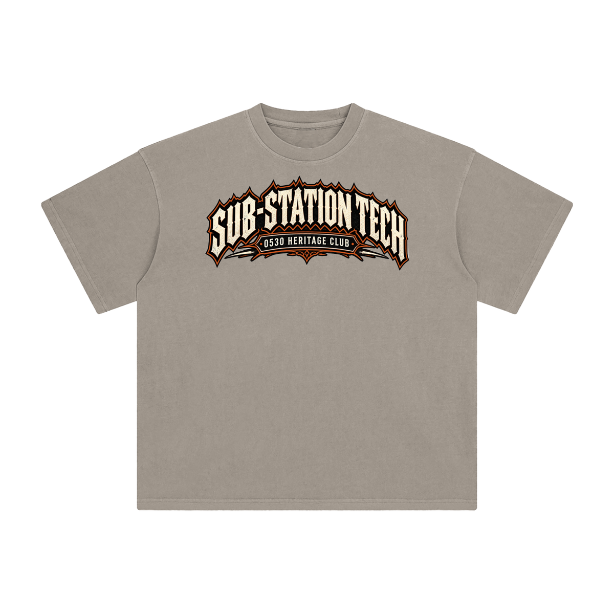 0530 Heritage Club — Substation Tech Enzyme-Washed Tee