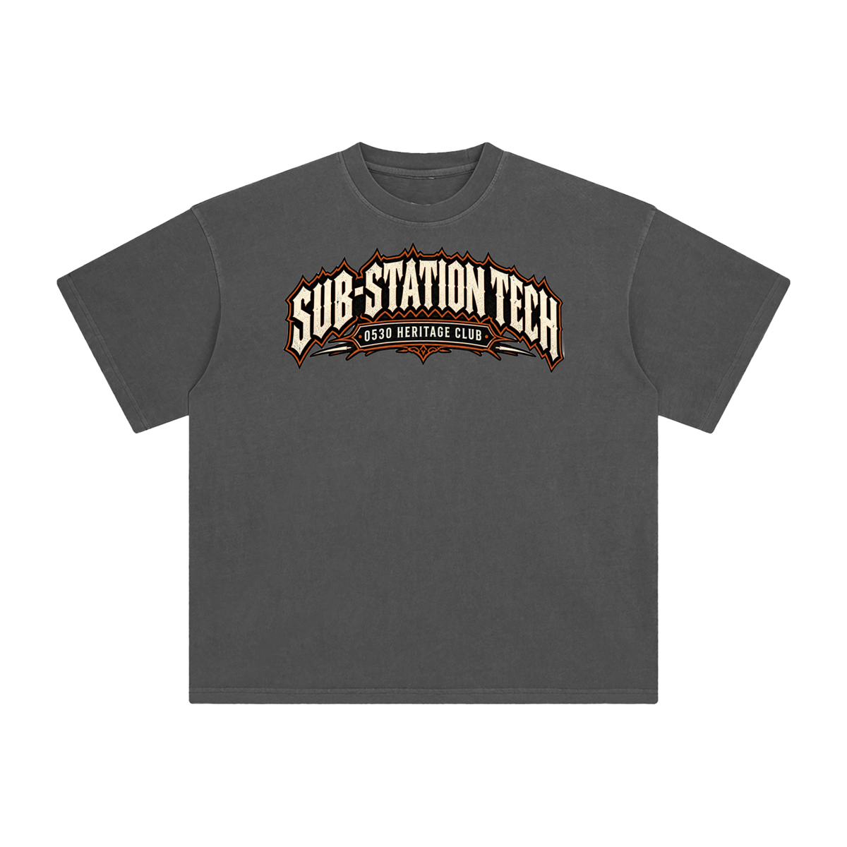 0530 Heritage Club — Substation Tech Enzyme-Washed Tee