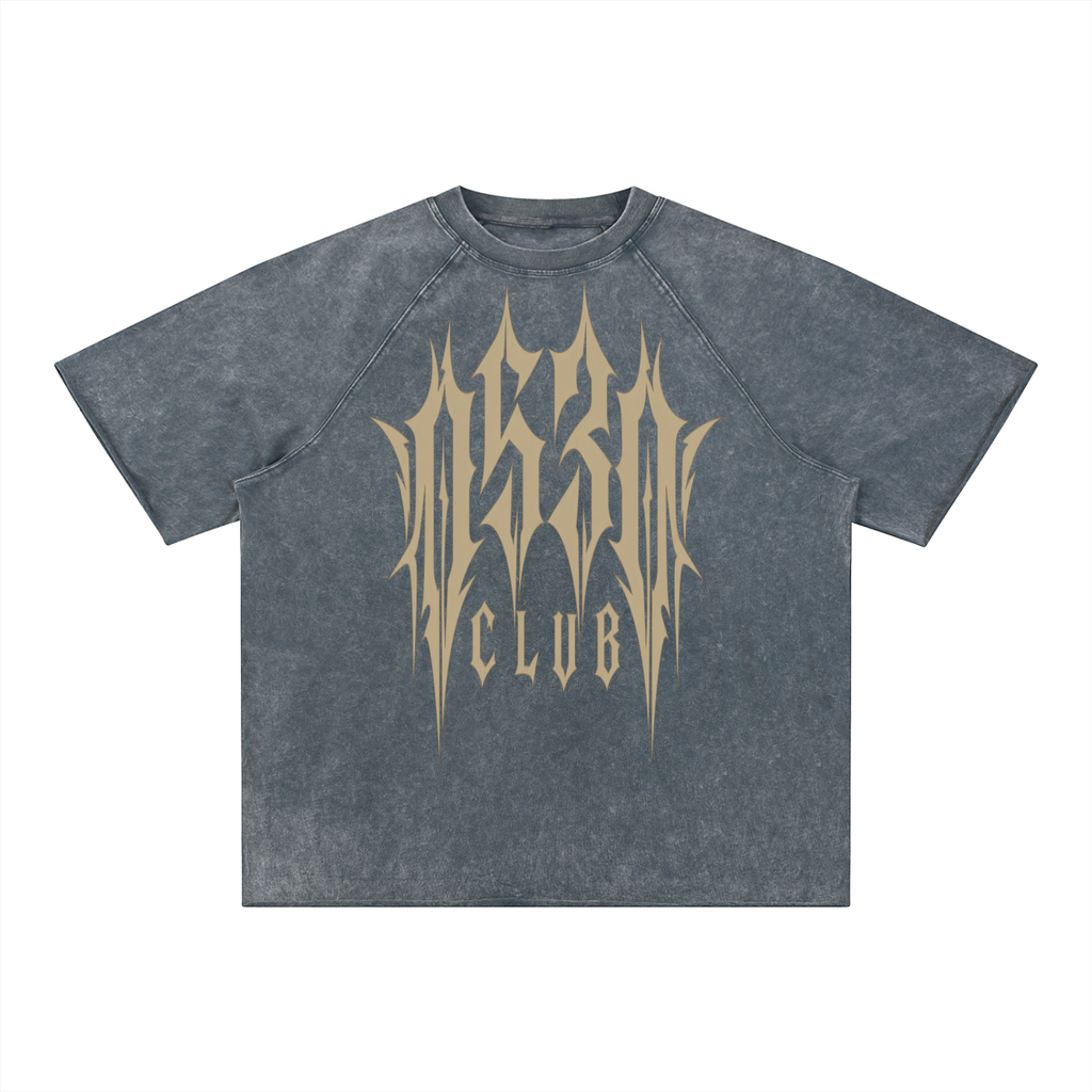 0530 Athletic Club — Mineral-Wash Raw-Edge Tee