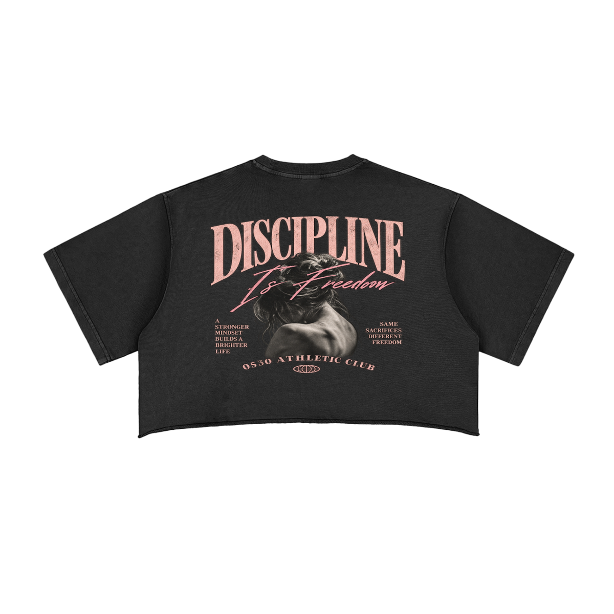 Discipline — Women's Raw-Edge Crop Tee