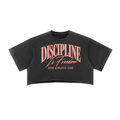Discipline — Women's Raw-Edge Crop Tee