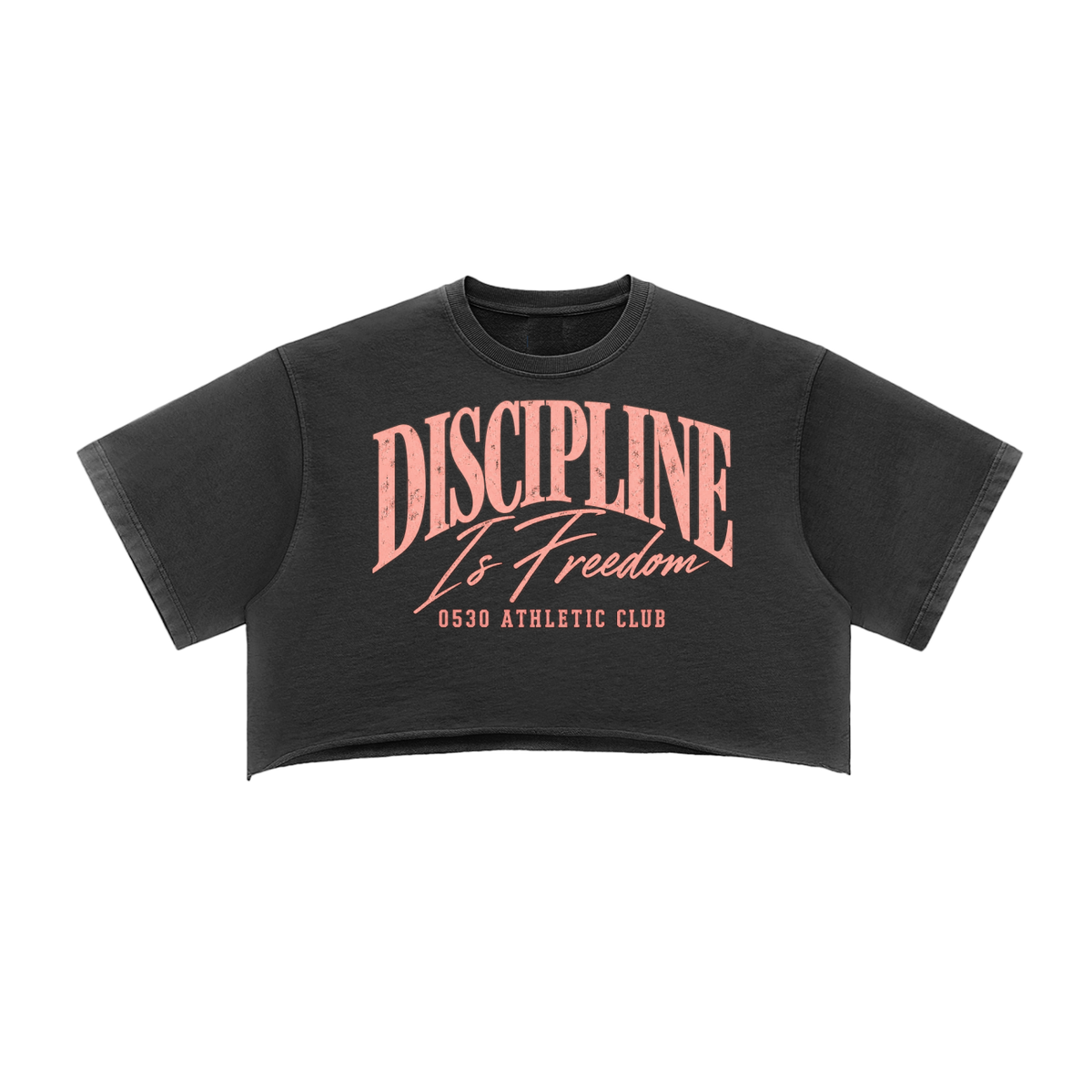 Discipline — Women's Raw-Edge Crop Tee