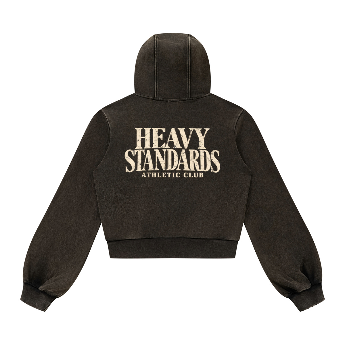 Heavy Standards — Women's Cropped Zip Hoodie
