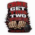 Two piece sticker