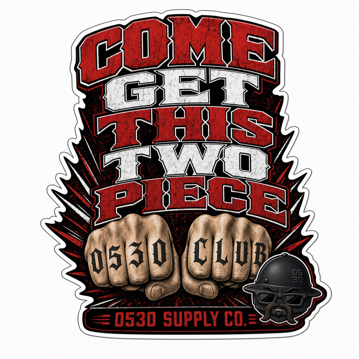 Two piece sticker