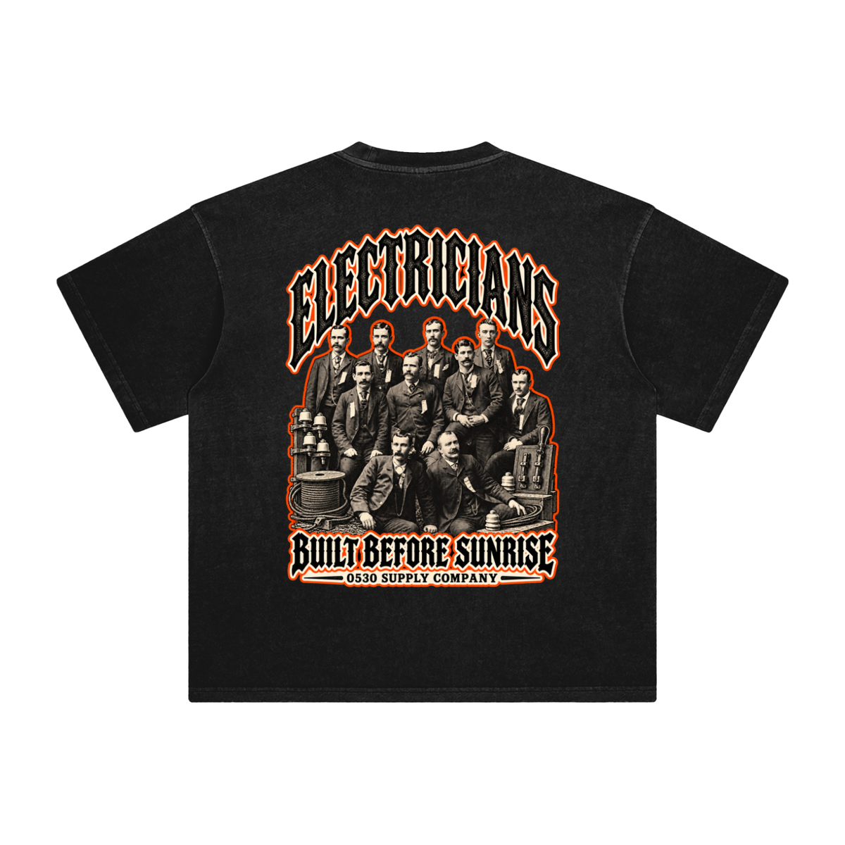 0530 Heritage Club — Electricians Enzyme-Washed Tee