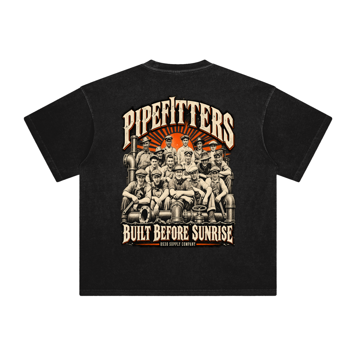 0530 Heritage Club — Pipefitters Enzyme-Washed Tee