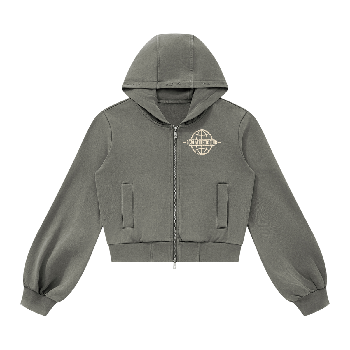Heavy Standards — Women's Cropped Zip Hoodie