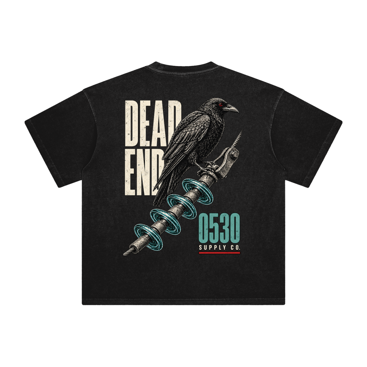 0530 Lineman — Dead End Enzyme-Washed Tee