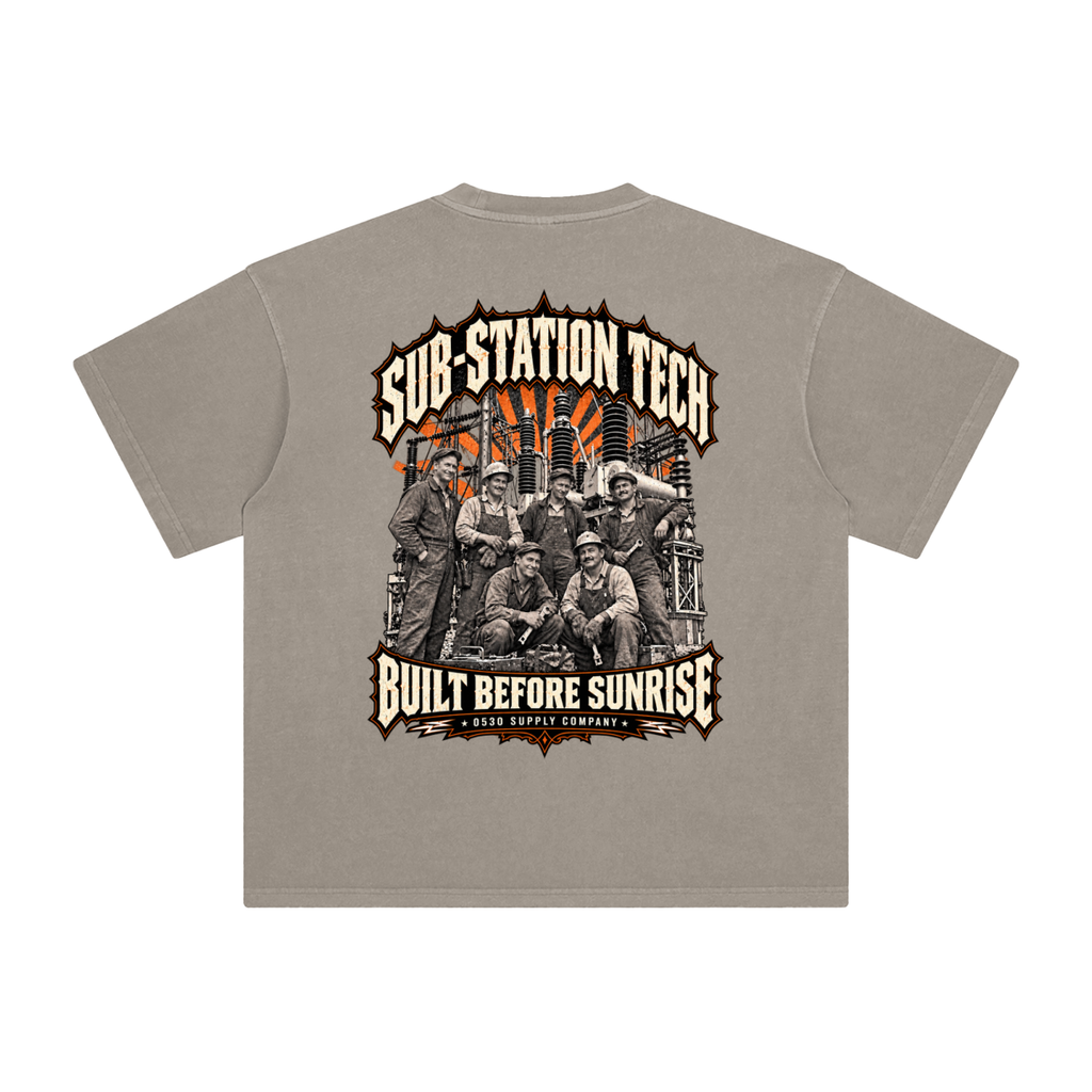 0530 Heritage Club — Substation Tech Enzyme-Washed Tee