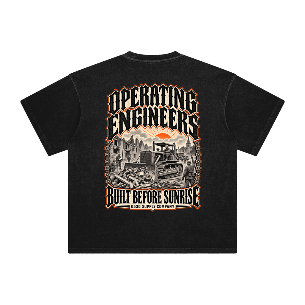 0530 Heritage Club — Operating Engineers Enzyme-Washed Tee