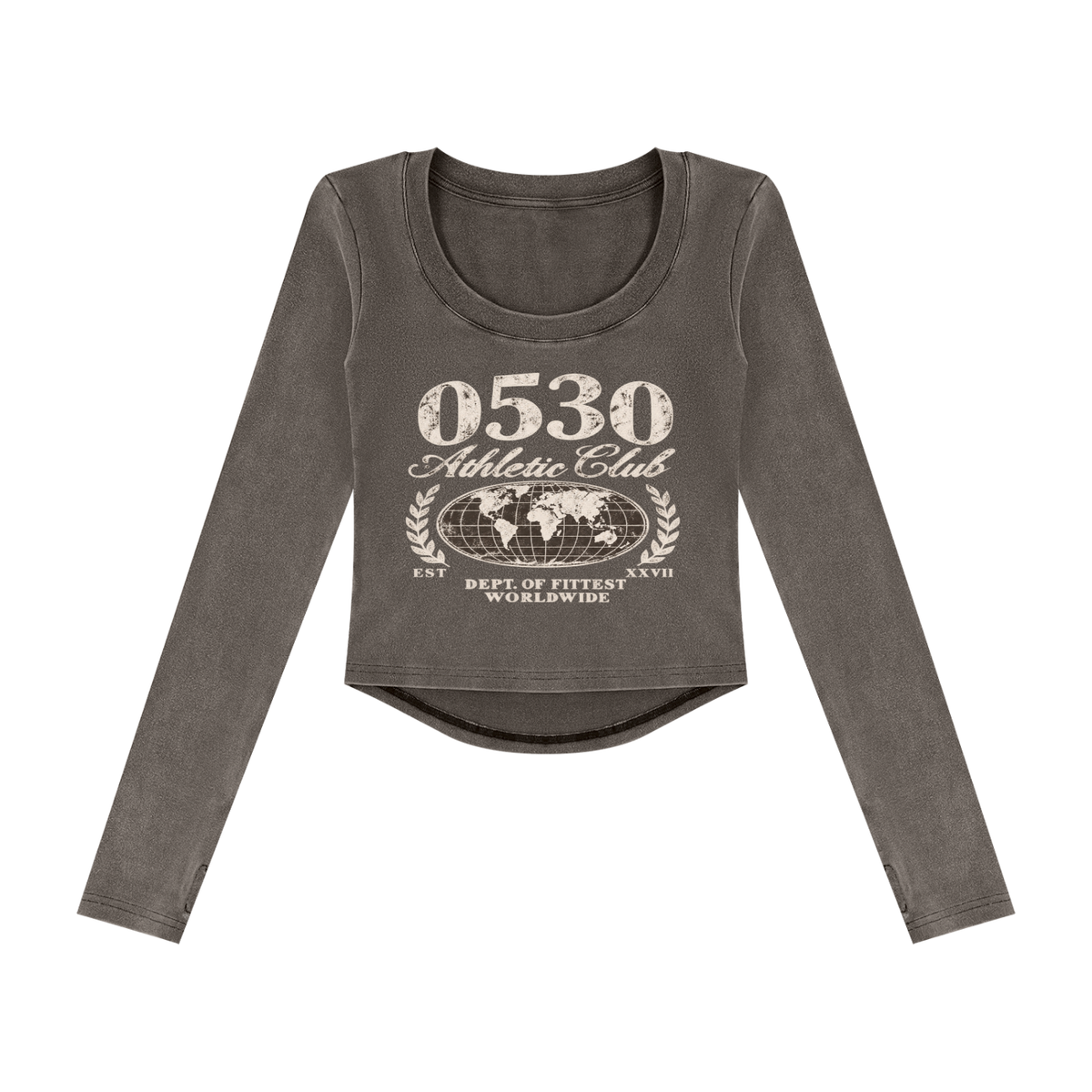 0530 Athletic Club Worldwide — Women's Cropped Long Sleeve
