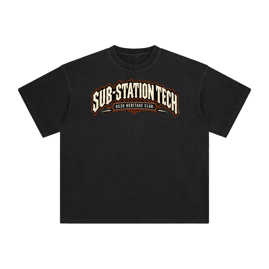 0530 Heritage Club — Substation Tech Enzyme-Washed Tee