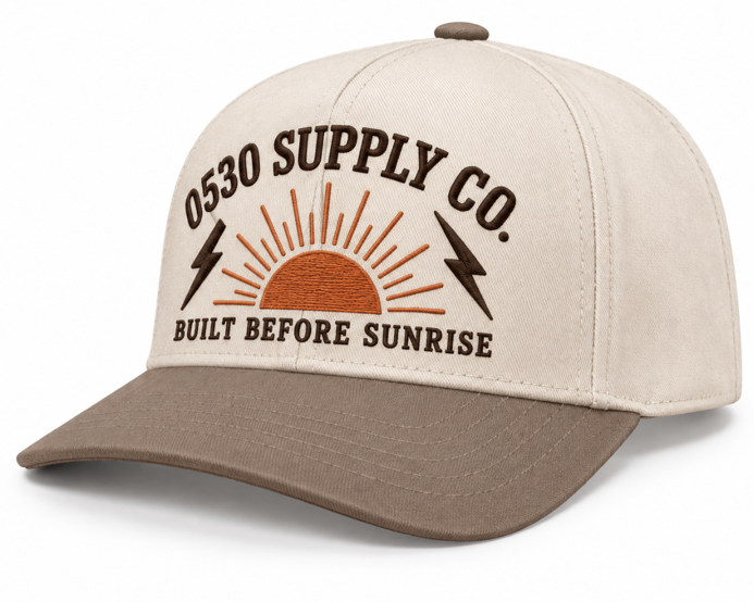 Built before sunrise curved hat
