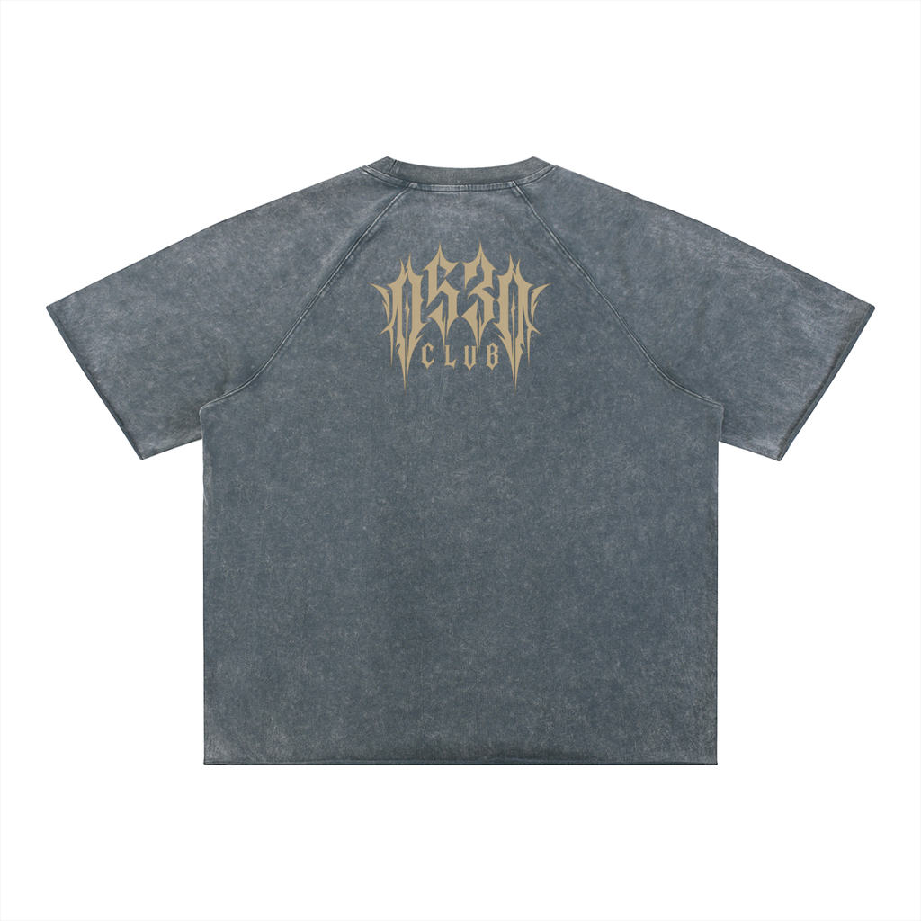0530 Athletic Club — Mineral-Wash Raw-Edge Tee