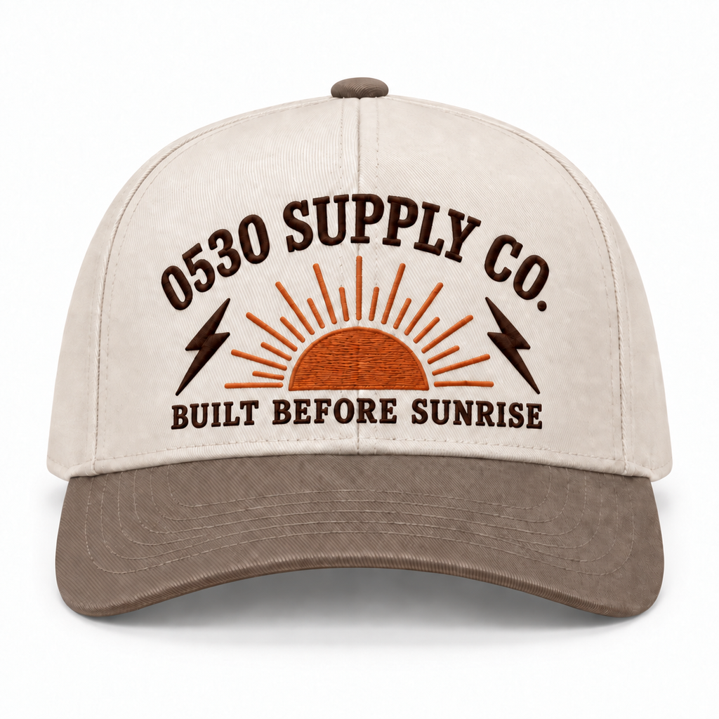 Built before sunrise curved hat