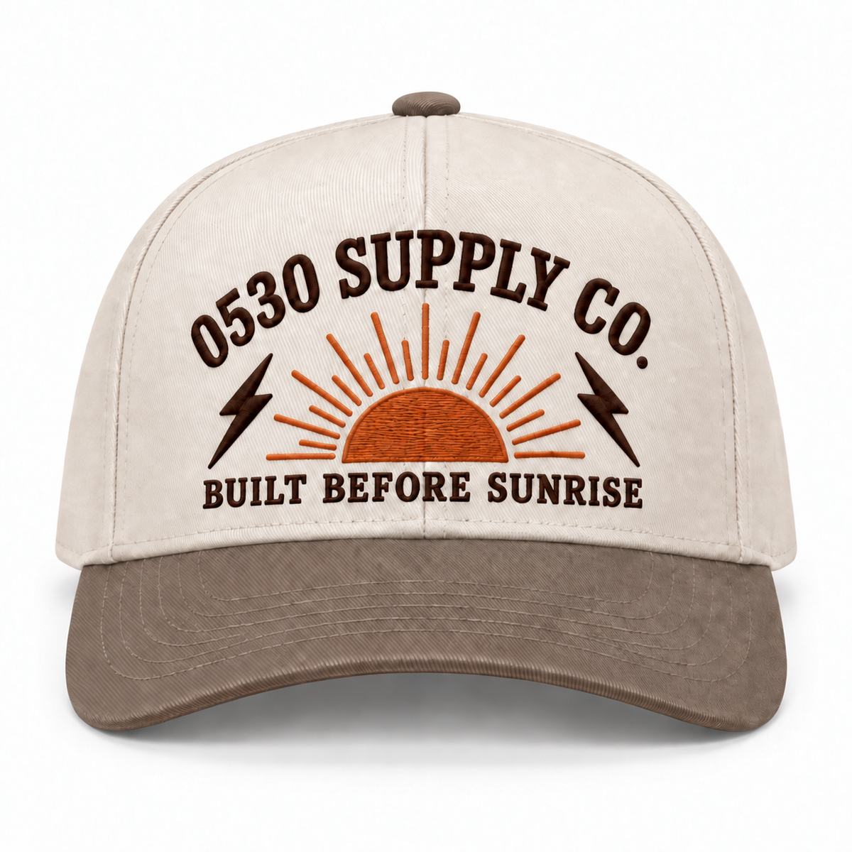 Built before sunrise curved hat
