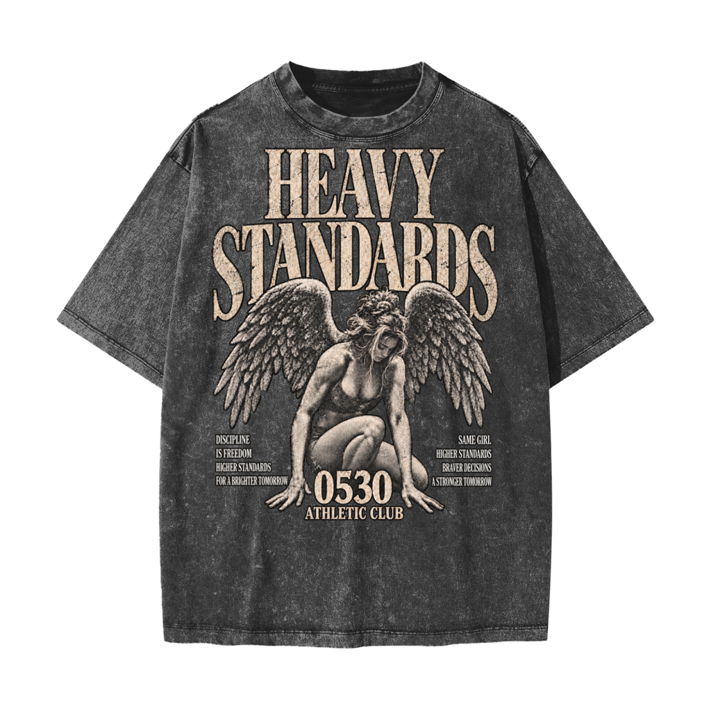 Heavy Standards — Oversized Vintage-Wash Tee