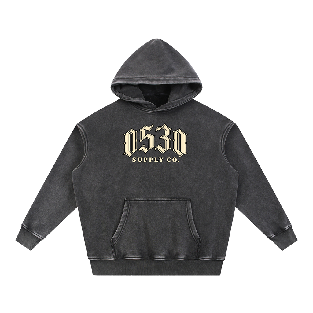 0530 Premium Snow-Washed Oversized Hoodie
