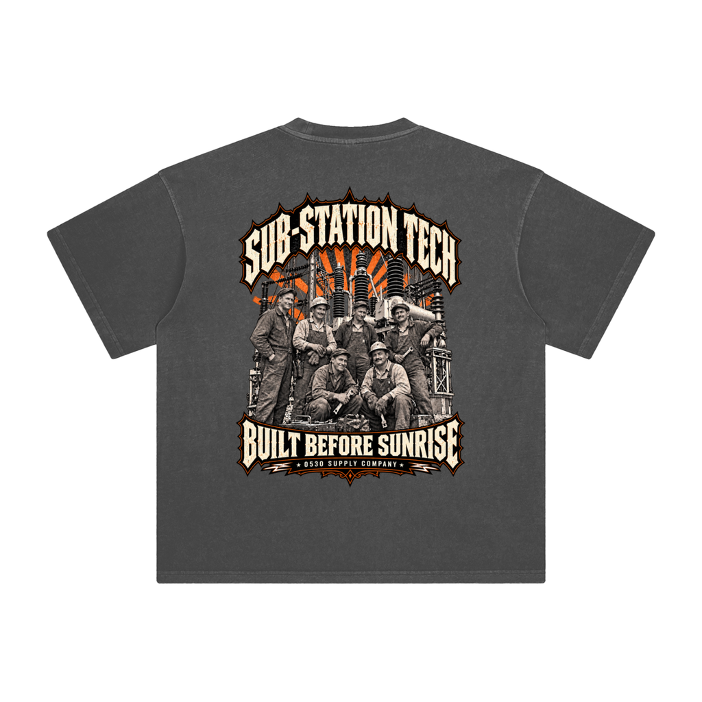 0530 Heritage Club — Substation Tech Enzyme-Washed Tee