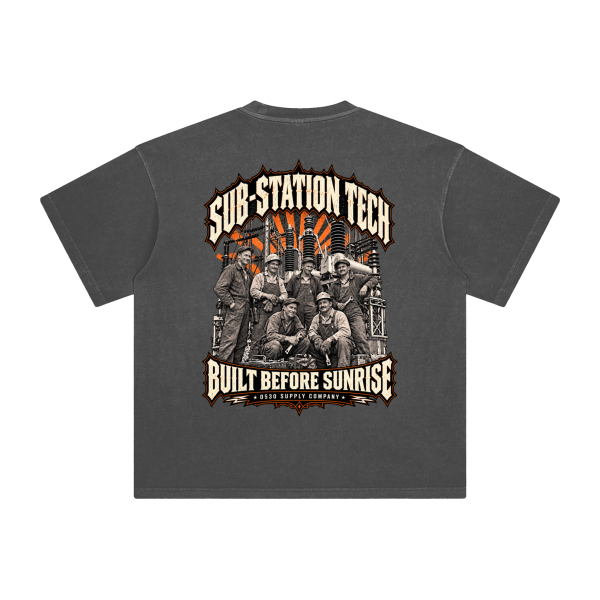 0530 Heritage Club — Substation Tech Enzyme-Washed Tee