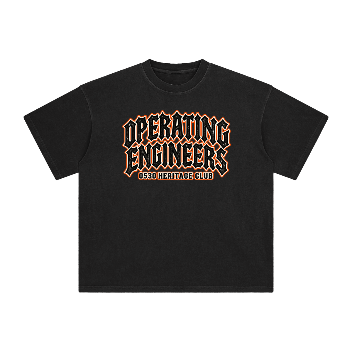 0530 Heritage Club — Operating Engineers Enzyme-Washed Tee