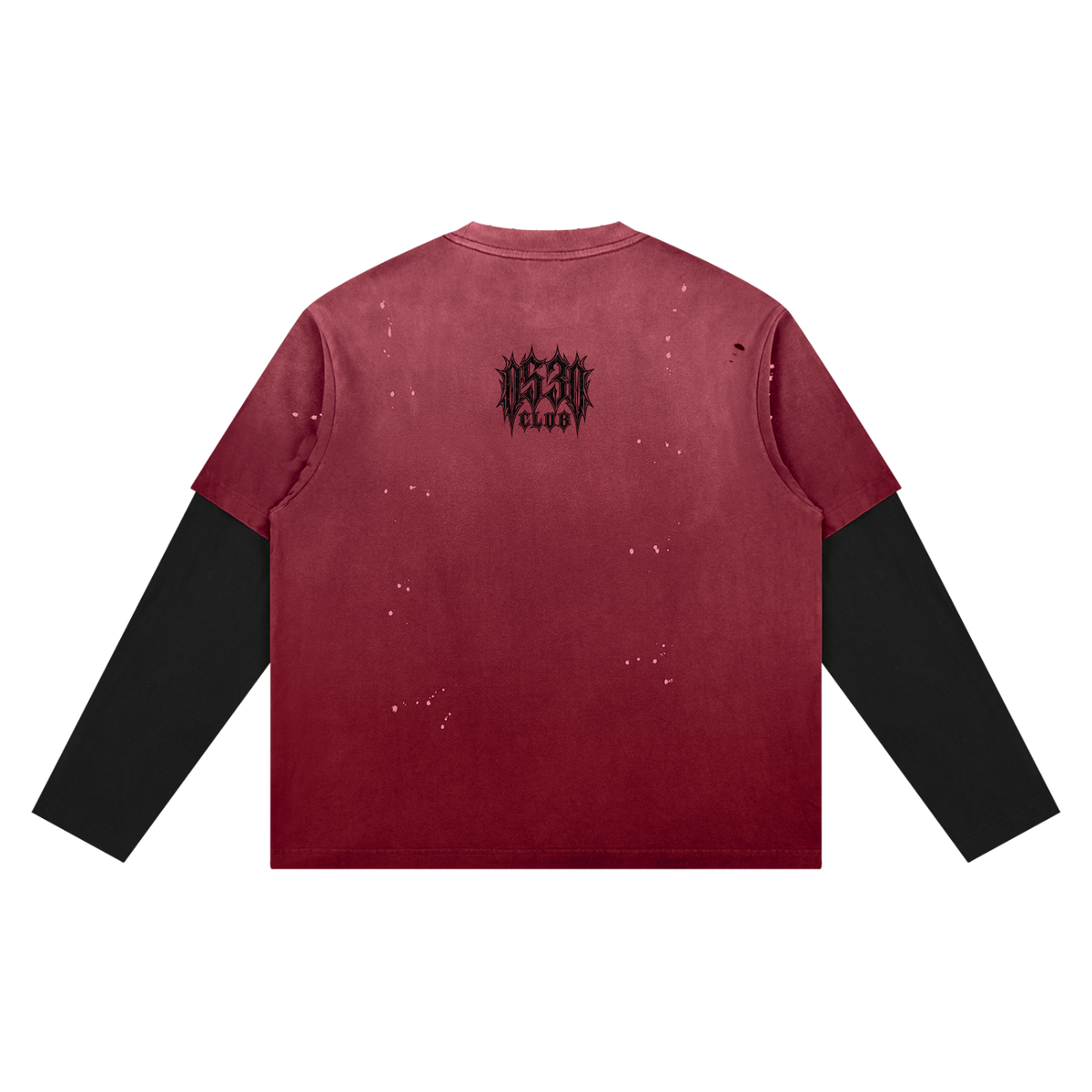 0530 Athletic Club Vintage Washed Cropped Distressed Long Sleeve