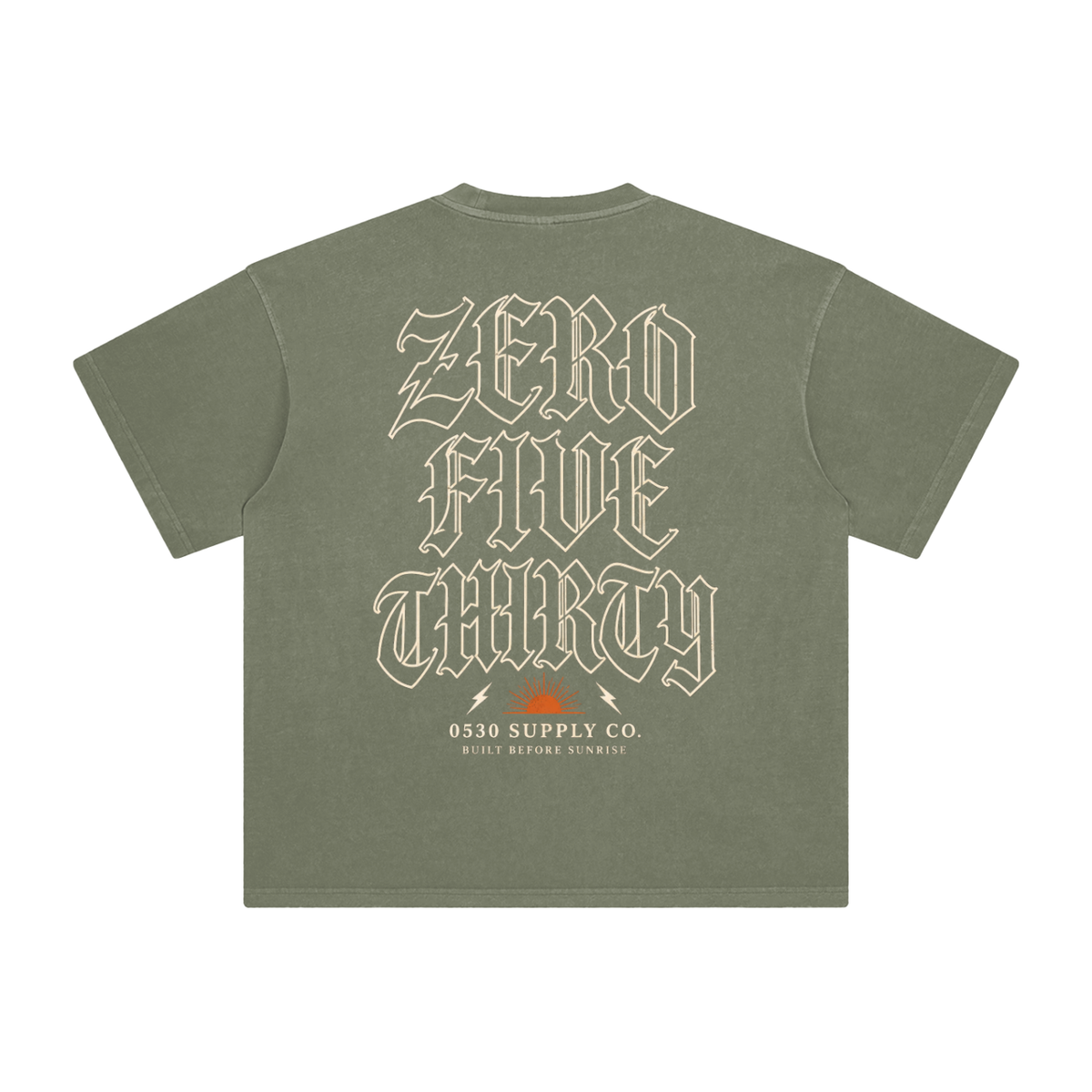 0530 — Reverse Zero Five Thirty Enzyme-Washed Tee