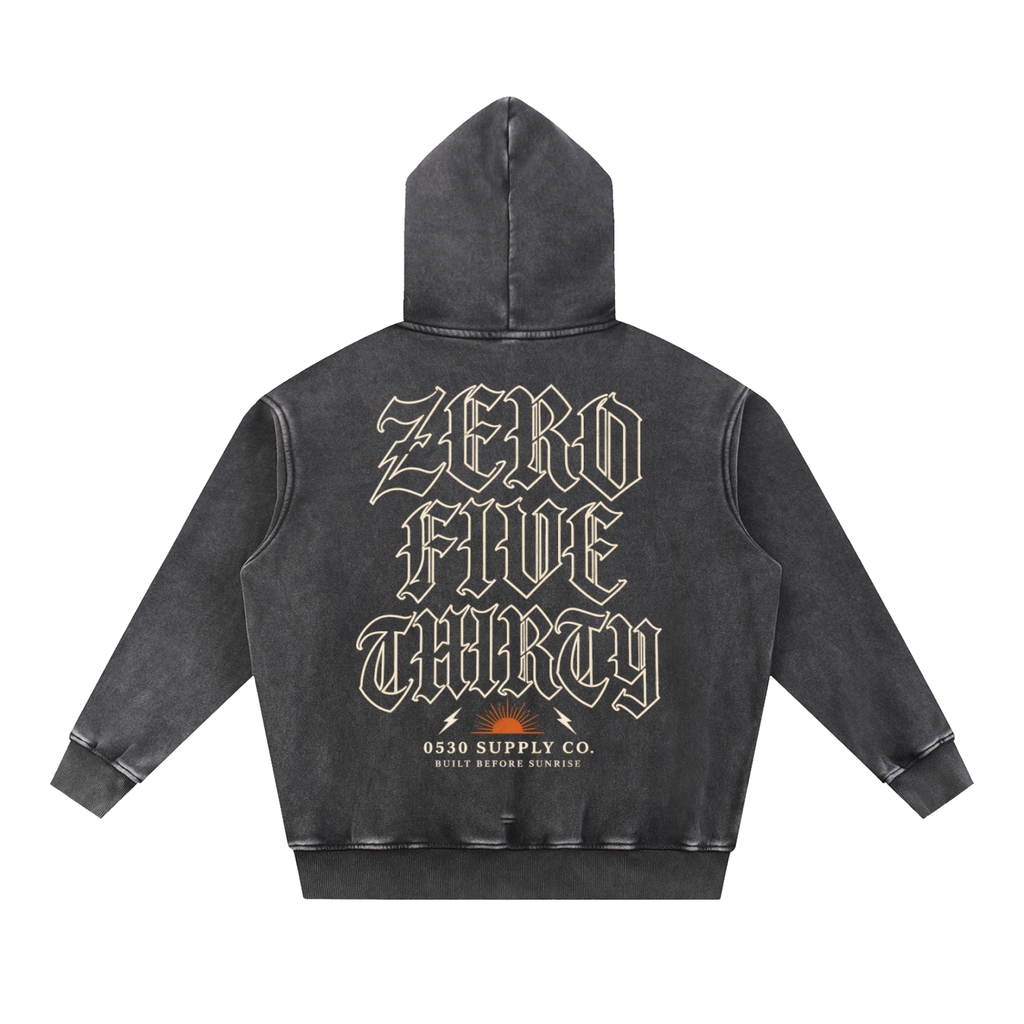 0530 Premium Snow-Washed Oversized Hoodie