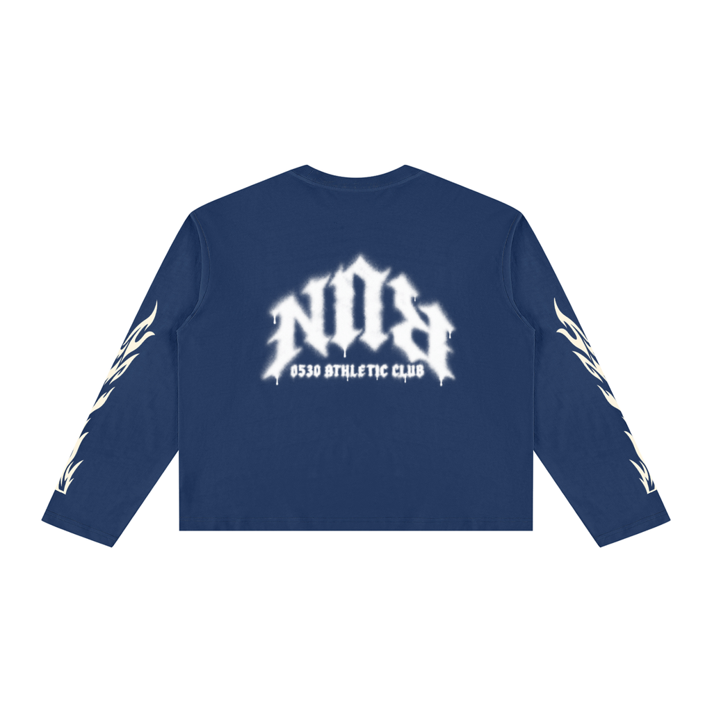 0530 Athletic Club — Spray Paint RUN Vintage-Wash Long Sleeve