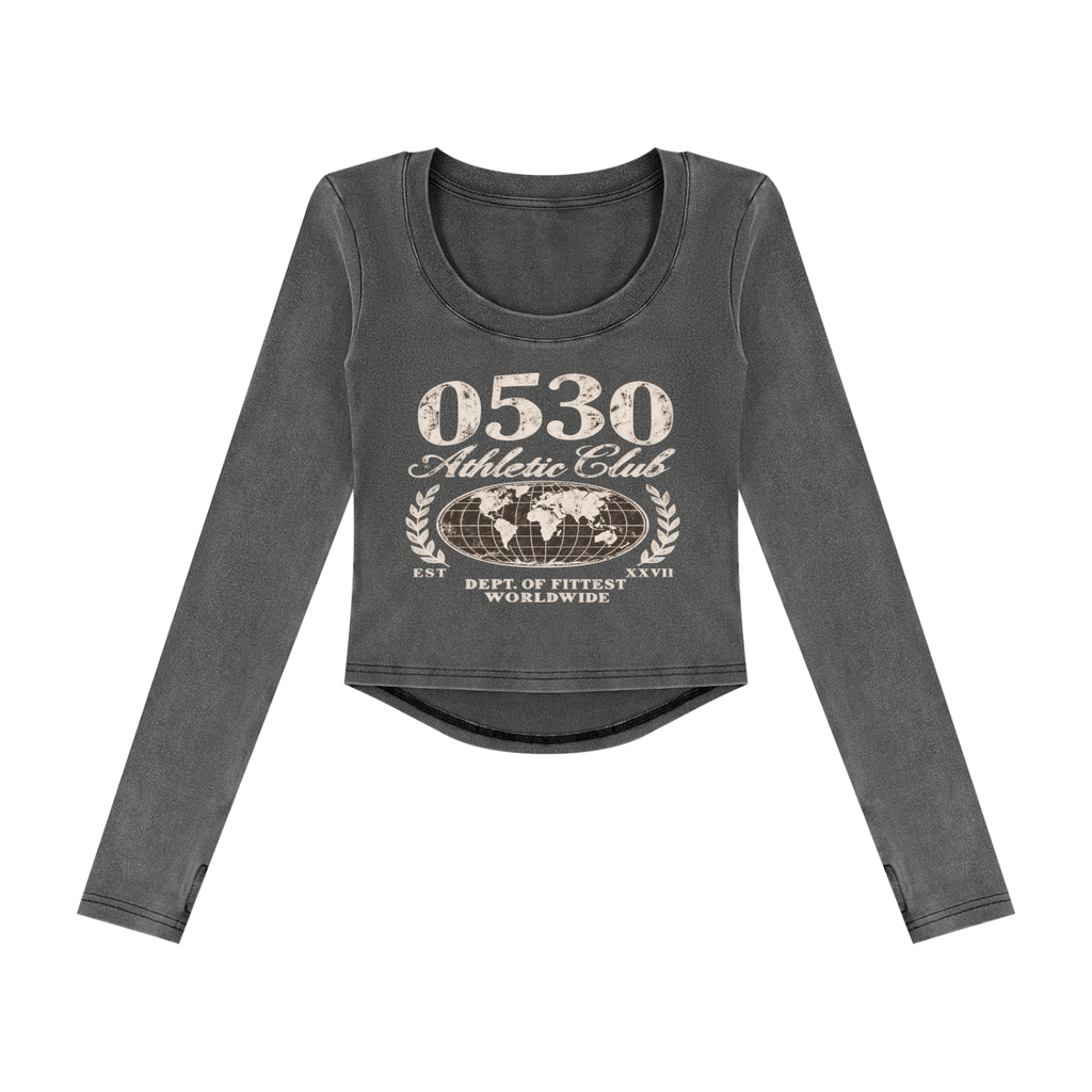 0530 Athletic Club Worldwide — Women's Cropped Long Sleeve
