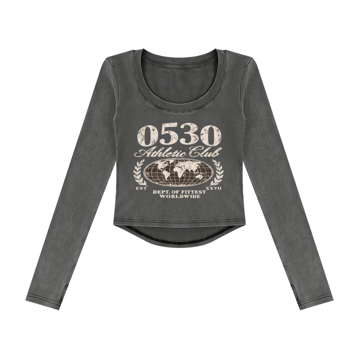 0530 Athletic Club Worldwide — Women's Cropped Long Sleeve