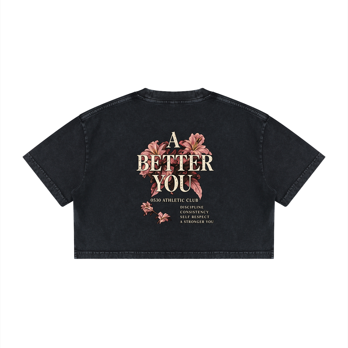 A Better You — Women's Mineral-Wash Crop Tee