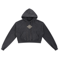 Heavy Standards — Women's Snow-Wash Cropped Hoodie