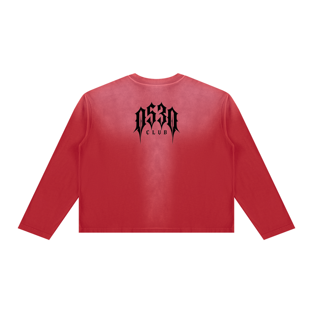 0530 Athletic Club Sunfade Cropped Boxy Long Sleeve